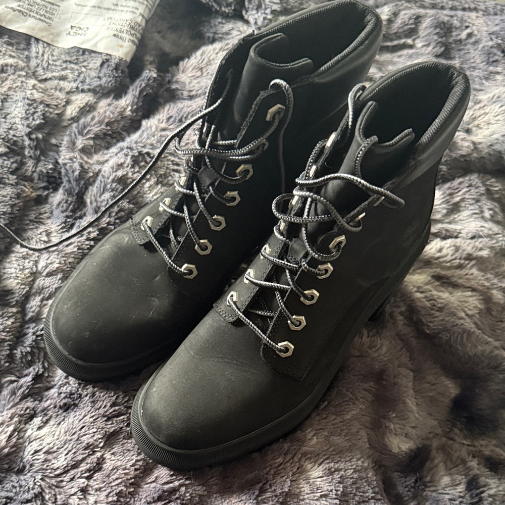 Timberland Black Combat Moto Boots